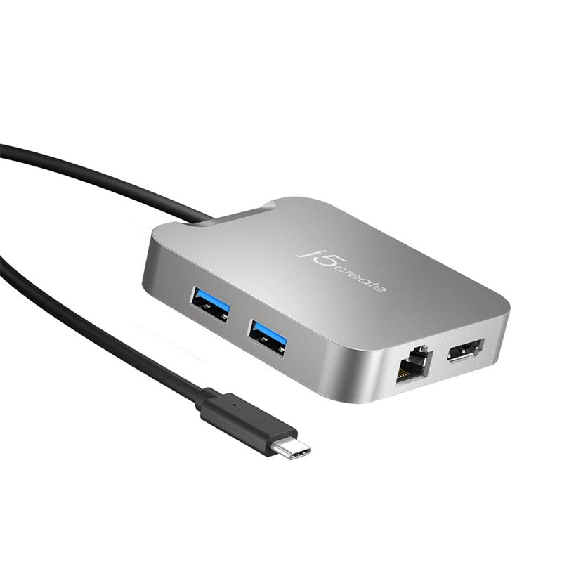 j5create JCD391 4K60 Elite USB-C PD Multi-Port Adapter, Silver