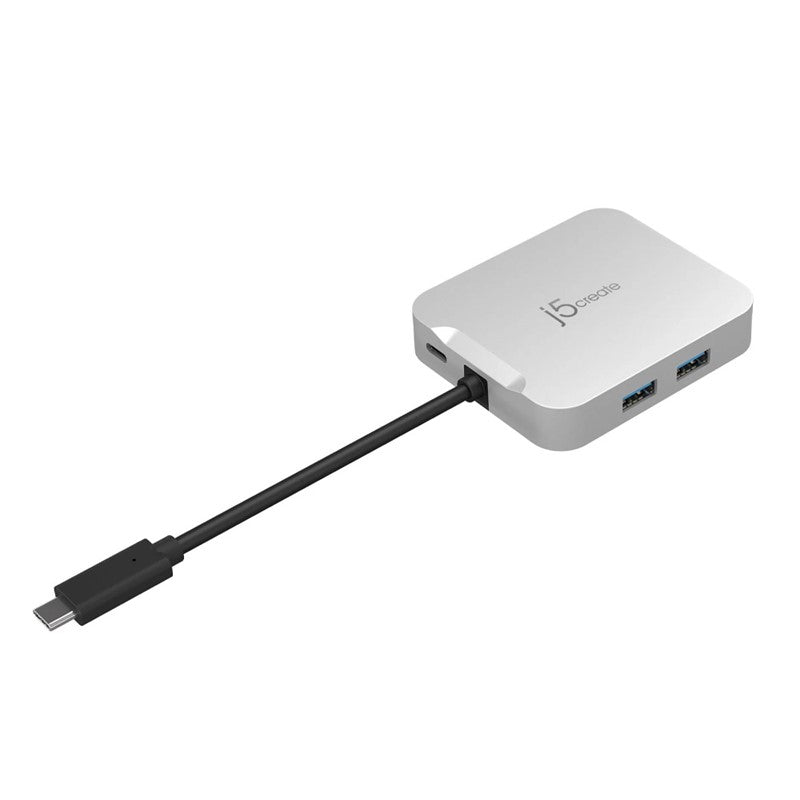 j5create JCD391 4K60 Elite USB-C PD Multi-Port Adapter, Silver