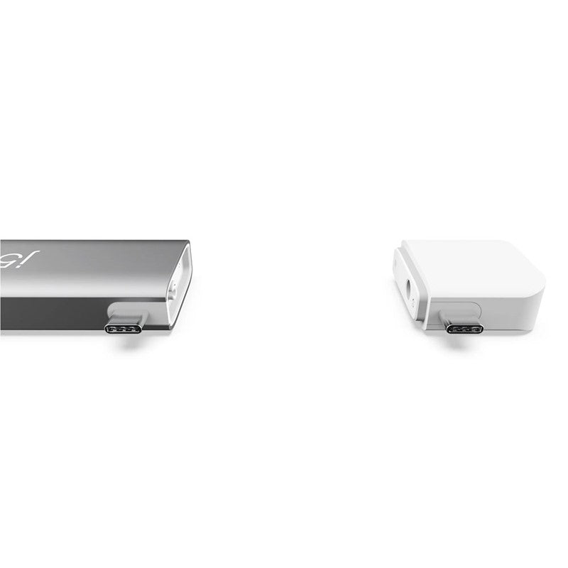 j5create JCD387 Ultradrive Kit USB-C Dual-Display Modular Dock, Silver and White