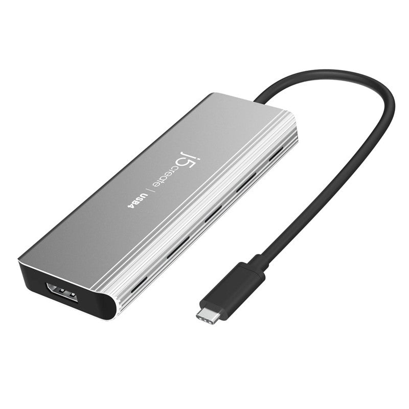 j5create JCD401 USB4 Dual 4K Multi-Port Hub, Silver