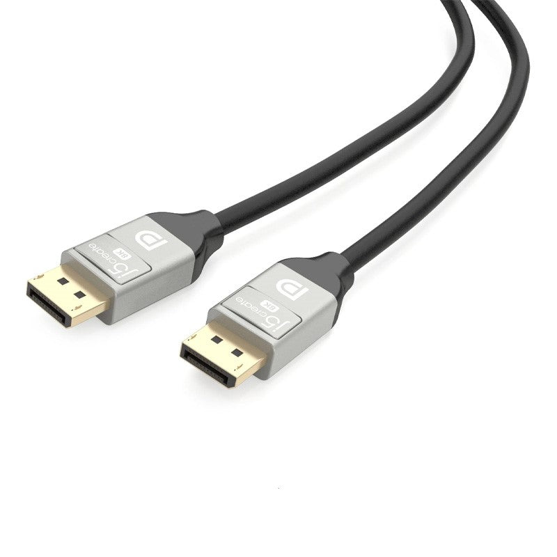 j5create JDC43 8K DisplayPort Cable, Black and Grey, 2M