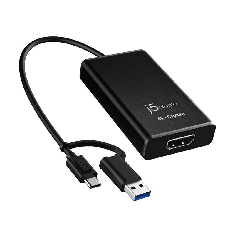 j5create JVA11 4K HDMI Capture Adapter, Black