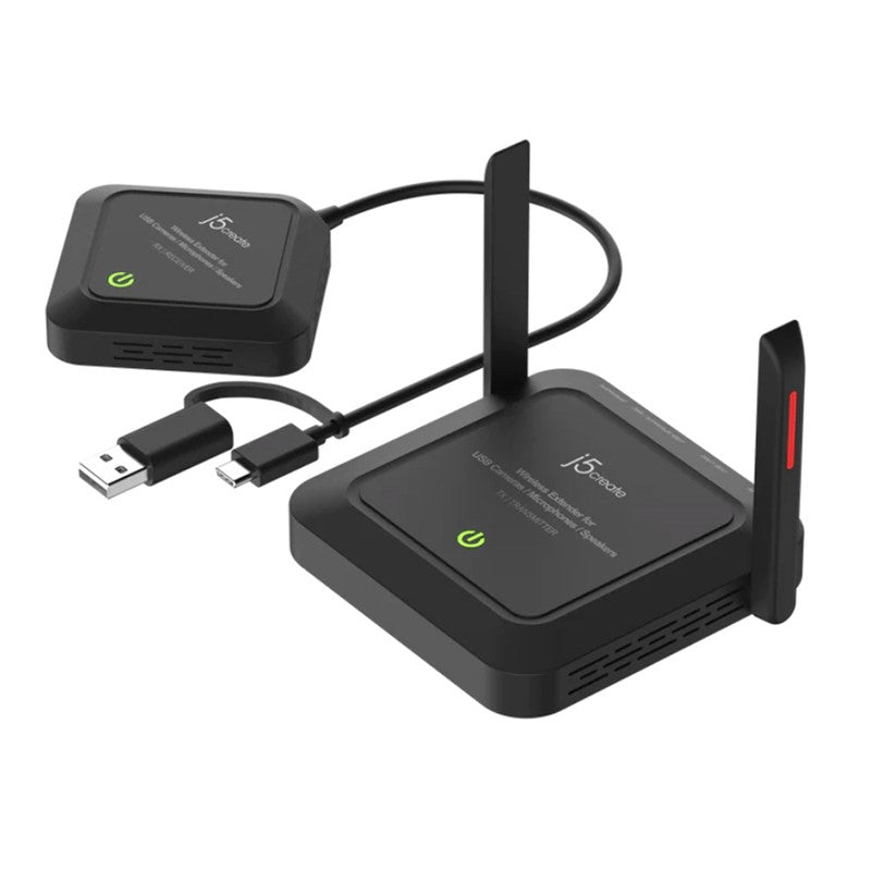 j5create JVW120 Wireless Extender for USB Cameras / Microphones / Speakers, Black