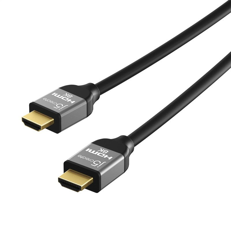 j5create JDC53 Ultra High Speed 8K UHD HDMI Cable, Black and Grey, 2 M