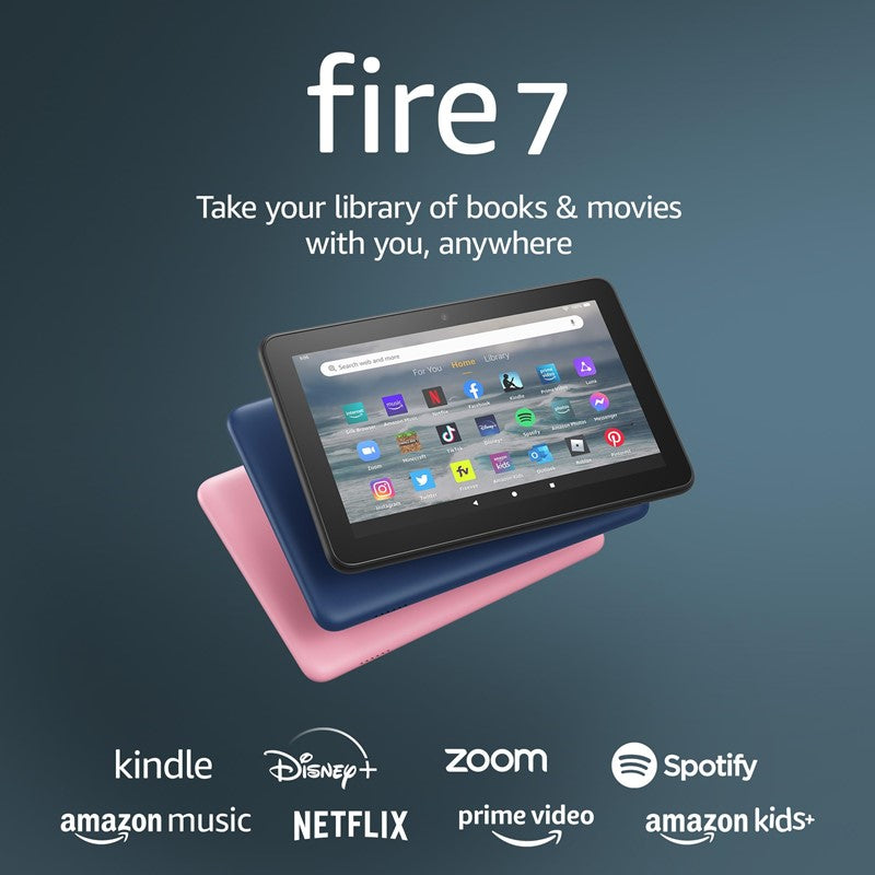 Fire 7 tablet, 7â€ Display, 16 GB, (2022 release) - Denim