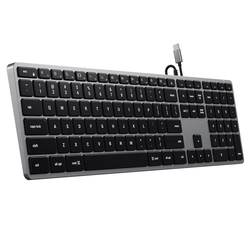 SATECHI Ultra Slim Backlit W3 USB-C Wired Keyboard - Space Grey, ST-UCSW3M