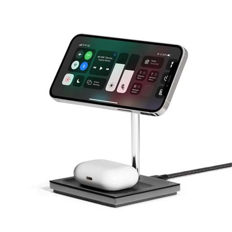 Native Union Snap Magnetic 2-in-1 Wireless Charger - White/Gray, NU-SNAP-2IN1-WL-BLK