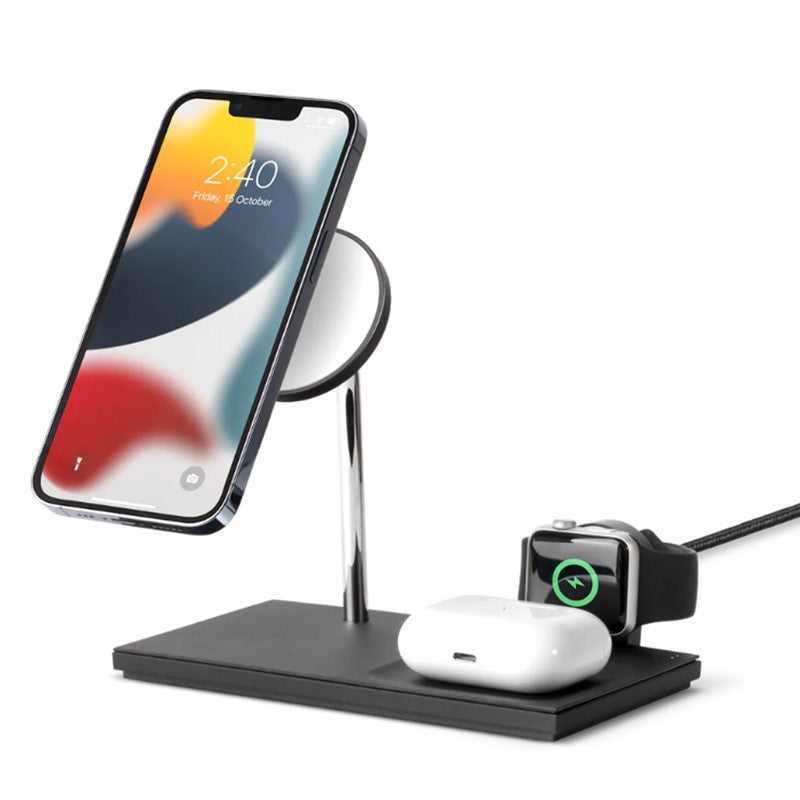 Native Union Snap Magnetic 3-in-1 Wireless Charger - Black, NU-SNAP-3IN1-BLK-EU