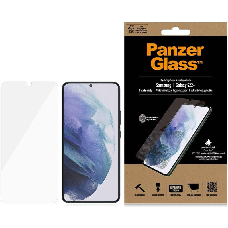 PanzerGlass Samsung Galaxy S22+ Screen Protector - Black Frame, PNZ7294
