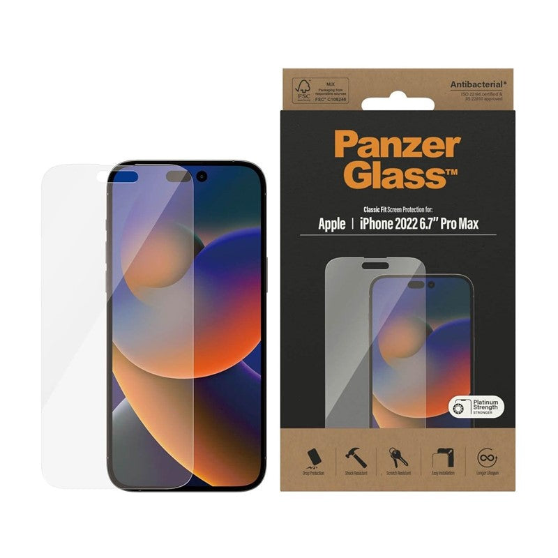 PanzerGlass iPhone 14 Pro Max - Classic Fit Screen Protector - Clear, PNZ2770
