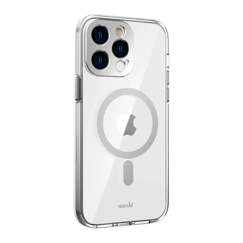 Moshi iPhone 14 Pro Max - iGLAZE Case with MagSafe & Cam Cover - Silver, MSHI-H-137208