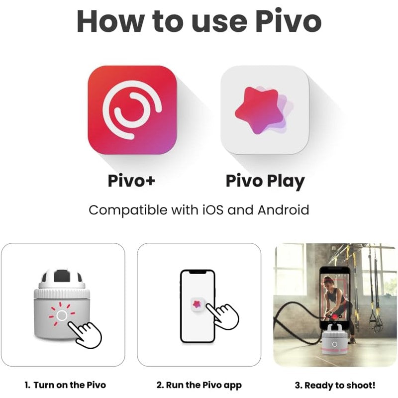 Pivo - Auto Face Tracking Smart Phone Mount - Pod Lite - Pink, PIVO-POD-L-PNK