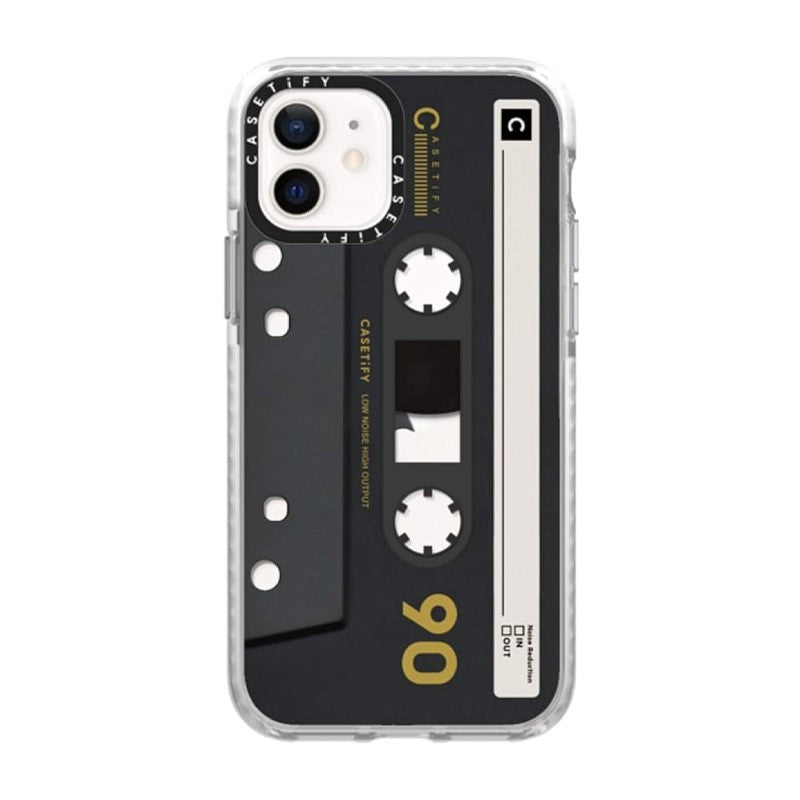Casetify iPhone 12 Mini - Mixtape Cassette Collection Impact Case - Black, CTF-7744966-16001529