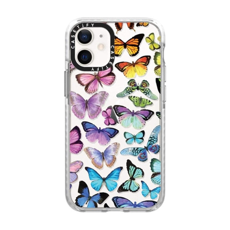 Casetify iPhone 12 Mini - Butterfly Rainbow Impact Case - Clear, CTF-5188755-16001529