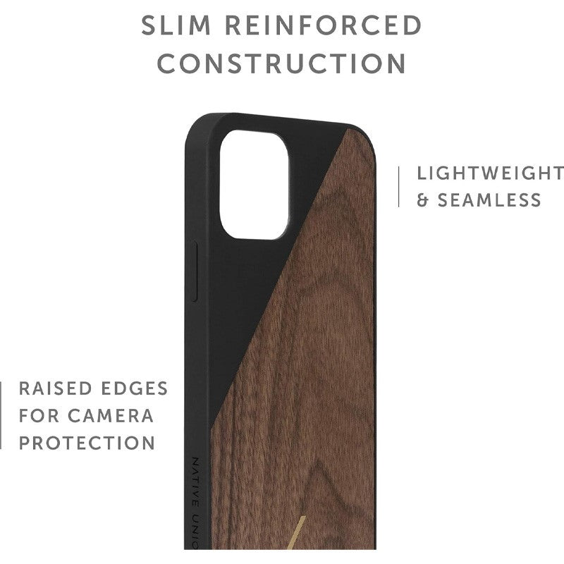 Native Union iPhone 12 Mini - Clic Wooden Case - Black, NU-CWOOD-BLK-NP20S