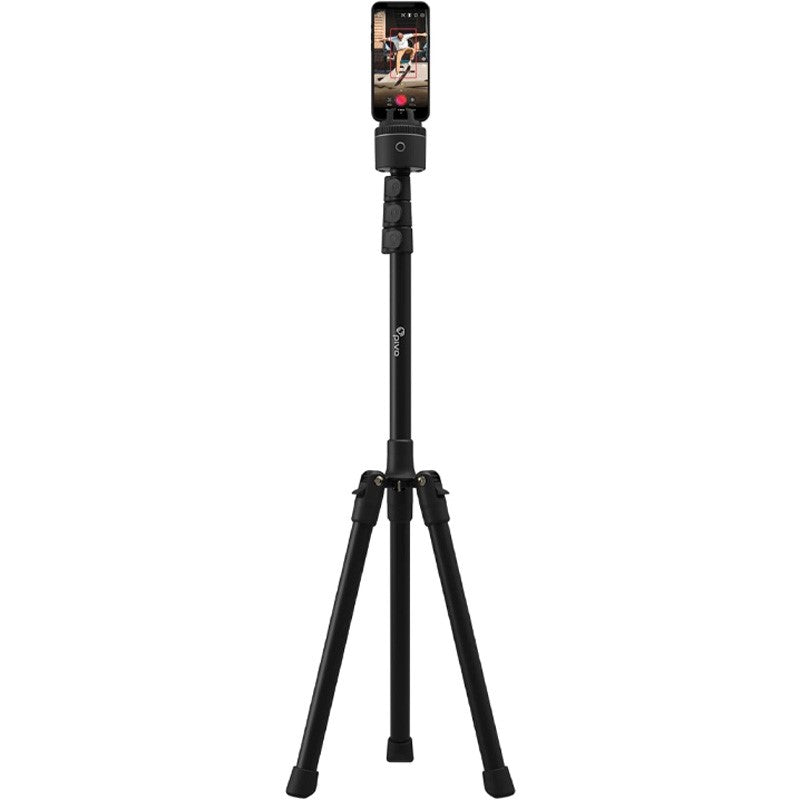 حامل كاميرا بيفو ثلاثي القوائم من الألومنيوم مقاس 5'3 بوصة قابل للتمديد بخيط عالمي 1/4 بوصة - أسود