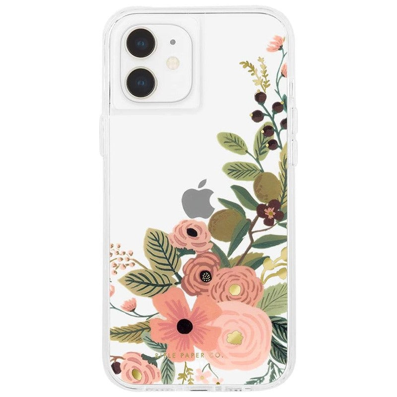 Rifle Paper Co. iPhone 12 Mini Case - Clear Garden Party Rose - Micropel, CM043712