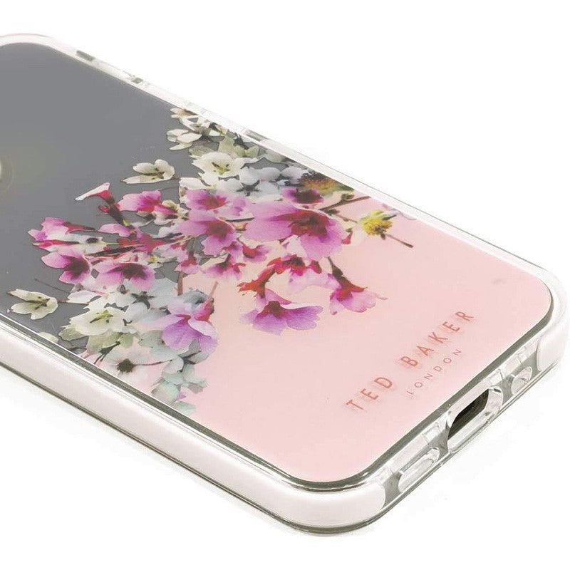 Ted Baker iPhone 12 Mini - Anti-Shock Floral Case - ElderFlower Clear, TB-80518