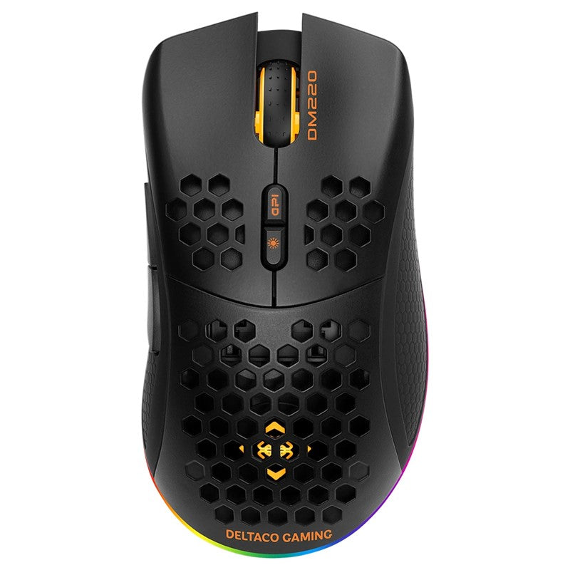 DELTACO Gaming DM220 Wireless Lightweight RGB Gaming Mouse - Black