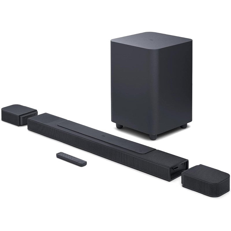 JBL Bar 800 5.1.2 Channel Soundbar with Detachable Speakers, Dolby Atmos Surround, PureVoice Technology, 720W Output Power, Built-In WiFi, Voice Assistant, 4K Vision - Black, JBLBAR800PROBLKUK