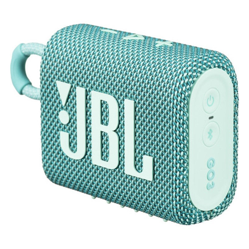 جيه بي ال جو 3: مكبر صوت محمول مع بلوتوث، بطارية مدمجة، خاصية مقاومة الماء والغبار، أزرق مخضر JBLGO3TEALAM
