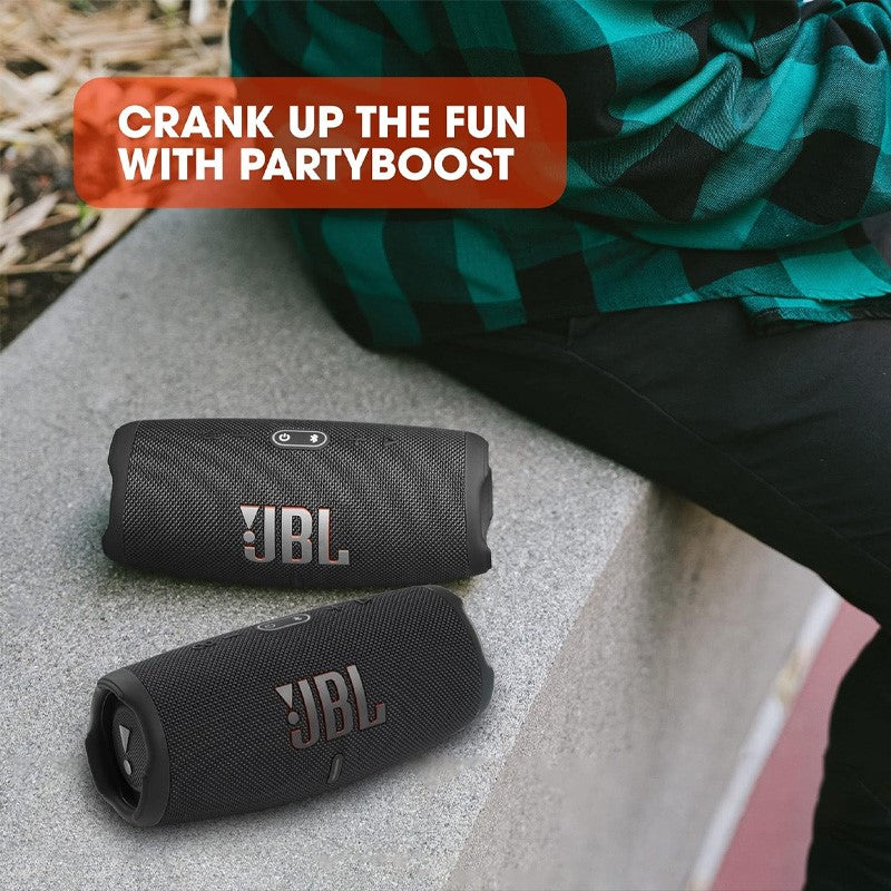 JBL Charge 5 Portable Speaker, Built-In Powerbank, Powerful JBL Pro Sound, Dual Bass Radiators, 20H of Battery, IP67 Waterproof and Dustproof, Wireless Streaming, Dual Connect