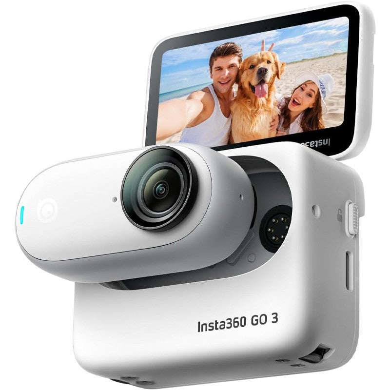 إنستا 360 جو 3 (64 جيجابايت) - كاميرا حركة صغيرة وخفيفة الوزن، محمولة ومتعددة الاستخدامات، POV بدون استخدام اليدين، يمكن تركيبها في أي مكان، التثبيت، حامل عمل متعدد الوظائف، مقاوم للماء، للسفر، الرياضة، مدونة الفيديو