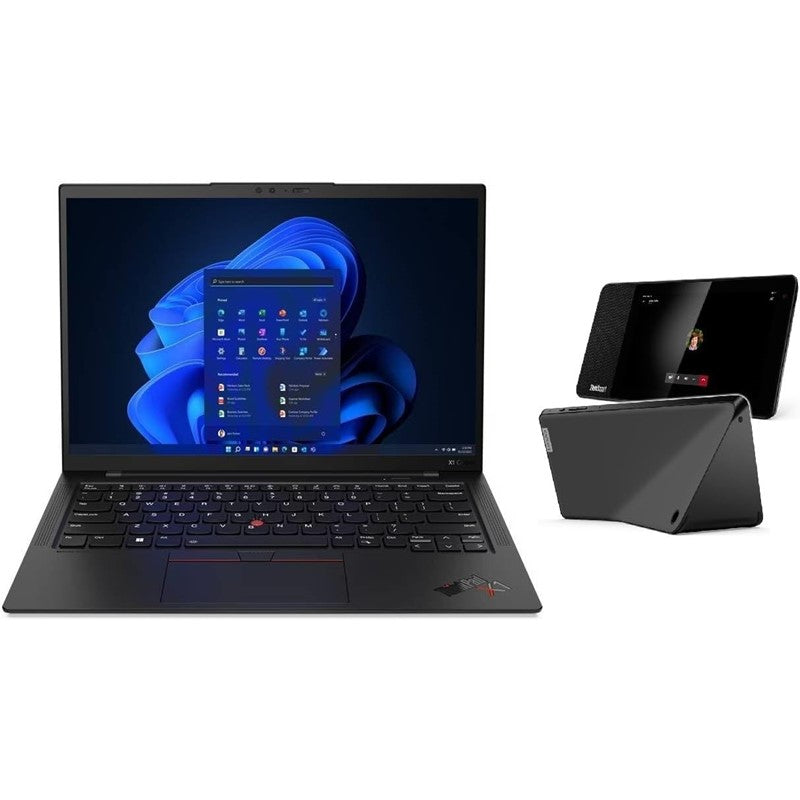 Latest Lenovo ThinkPad X1 Carbon Gen 11 Business Laptop 14” FHD 400Nits Touch Display Core i7-1365U vPro 32GB 2TB Backlit Eng Key WIN11 PRO Black FREE Lenovo Thinksmart view 8” Display