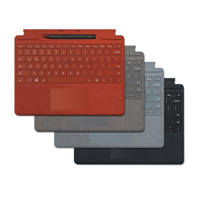 Microsoft Surface Pro Signature Keyboard, Full Mechanical Keyset, Backlit Keys, Large Touchpad, Storage & Charging Tray, For Surface Pro 8, English Arabic Layout, Black | 8XA-00014