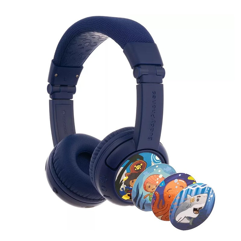 Buddyphones PLAY Plus Wireless Bluetooth Headphones for Kids - Deep Blue