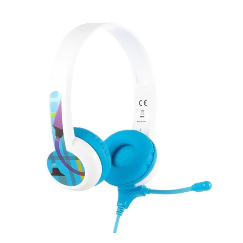 Buddyphones Studybuddy Headphones with Mic and Extra Audio Cable - Blue