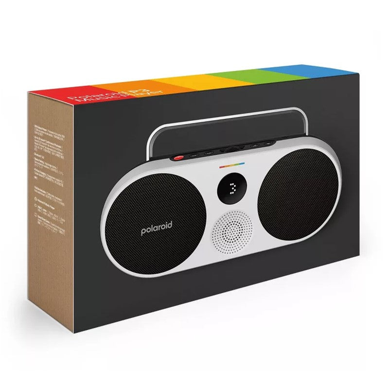 Polaroid P3 Music Player Bluetooth Wireless Portable Speaker - Black & White