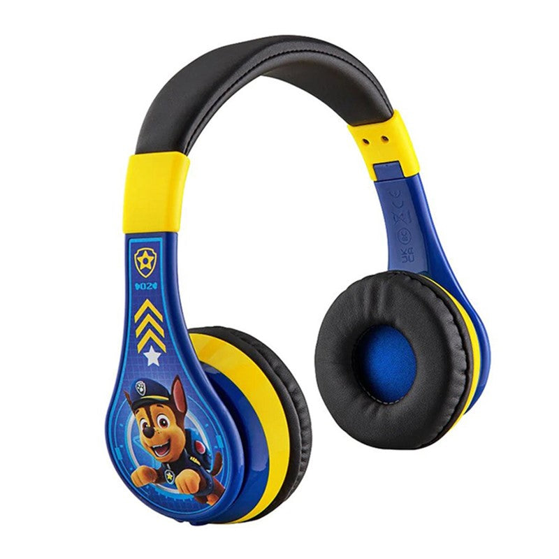 KIDdesigns Paw Patrol Kid Safe Wireless Bluetooth Kids Headphones - Chase, KD-PW-B52CH