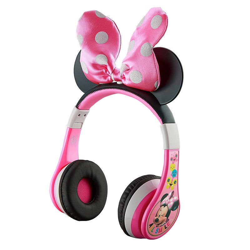 KIDdesigns Minnie Mouse Kid Safe Wireless Bluetooth Kids Headphones - Pink, KD-MM-B52