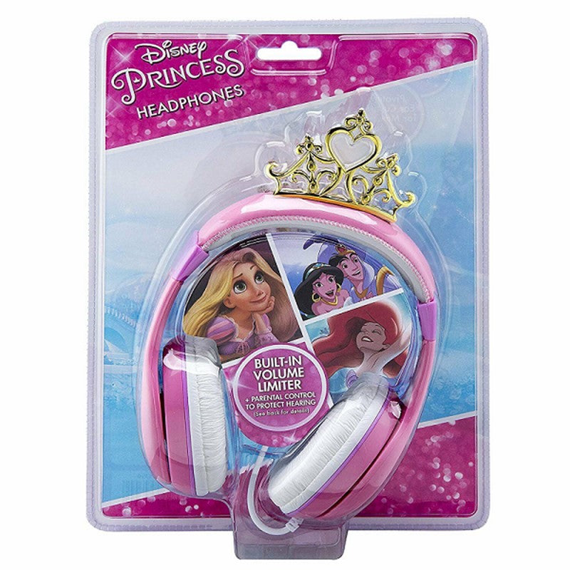 KIDdesigns Disney Princess Kid Safe Wired Headphones - Pink, KD-DP-140