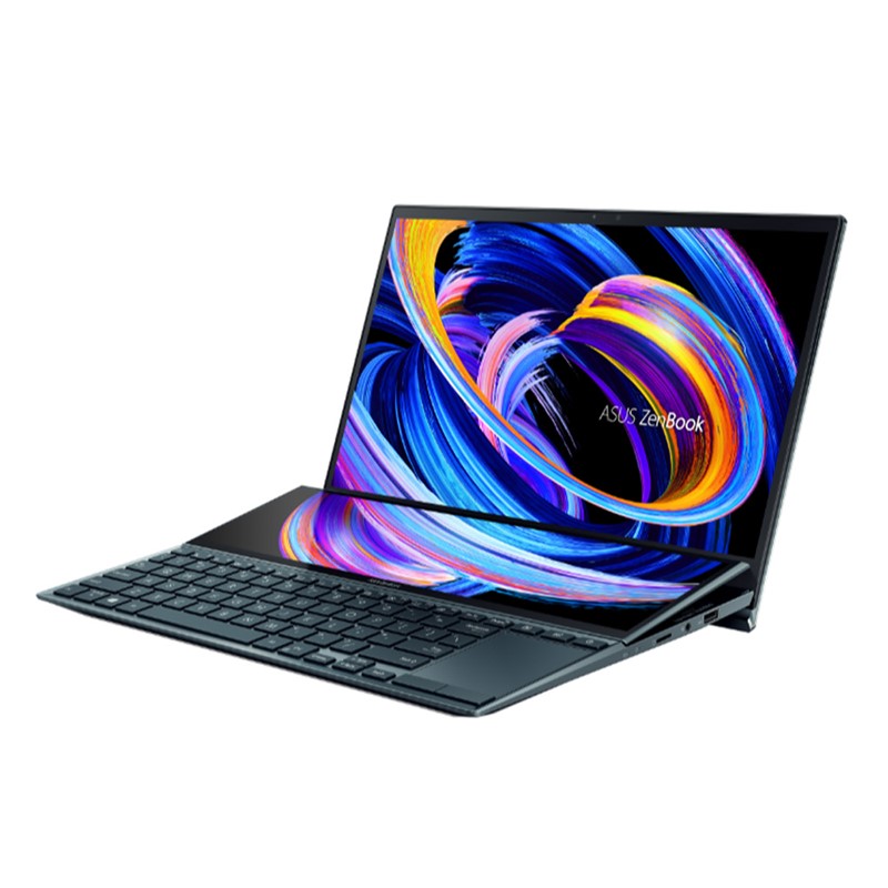 Asus ZenBook Pro Duo 15 OLED UX582 Laptop, 15.6â€ OLED 4K Touch Display, Intel Core i9-12900H, 32GB, 1TB, GeForce RTX 3060 Laptop GPU, ScreenPad Plus, Windows 11 Pro, Celestial Blue, UX582ZM-XS99T, TP-ZFBN-4F4X