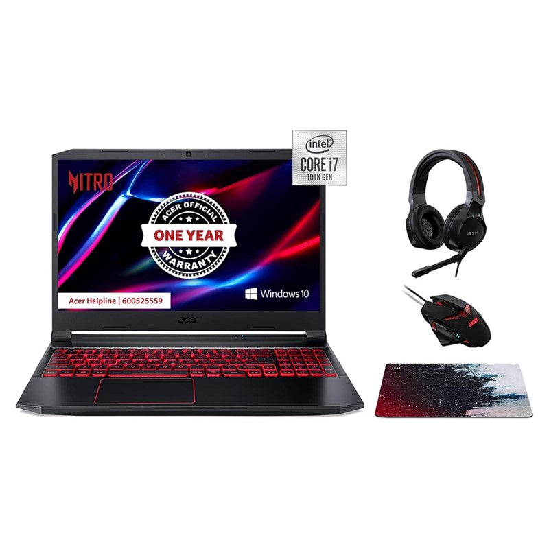 Acer Nitro 5 An515 Gaming Notebook 10Th Gen Intel Core I7-10750H Hexa Core Upto 5.0Ghz/16G DDR4/1T Ssd/4GB NvidiaÂ®GeforceÂ®Gtx 1650/15.6