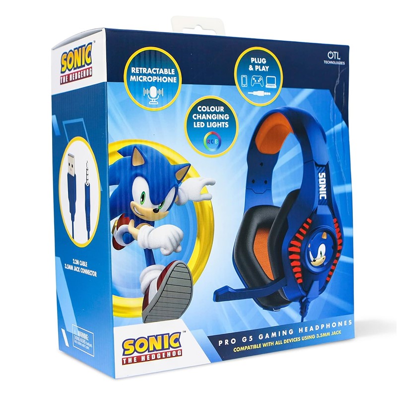 OTL On-Ear Wired ProG5 Gaming Headphone - Changing LED light Sonic - Blue