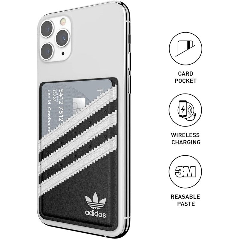 Adidas Originals Phone Pocket Universal Wallet Card Holder - Black/white