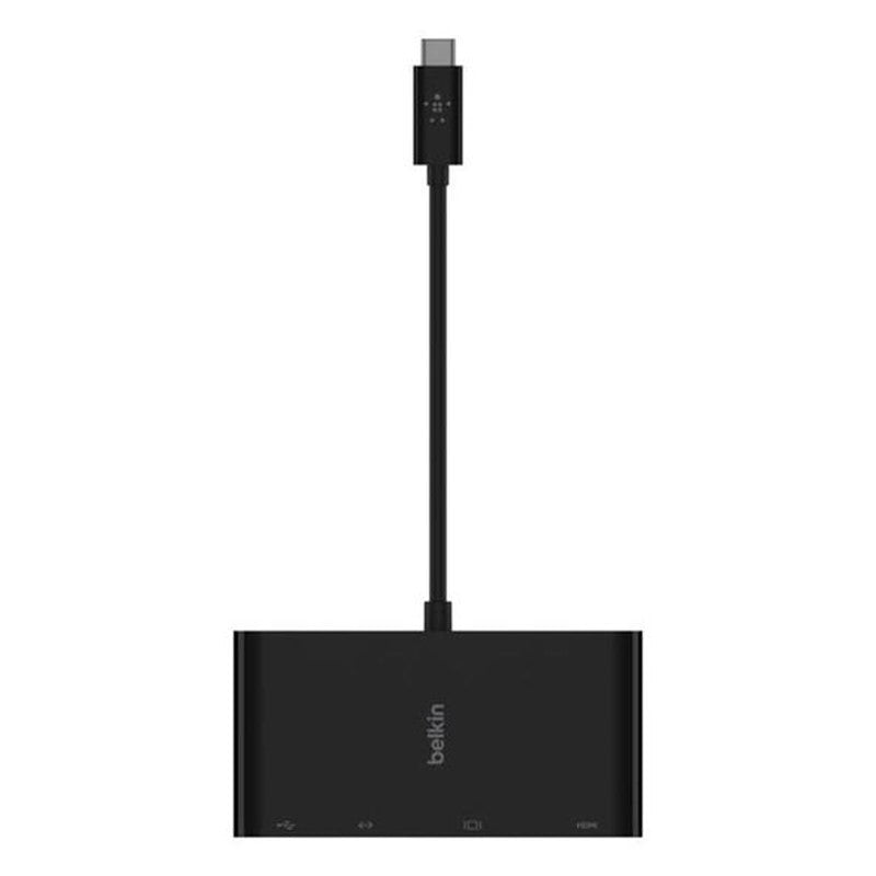 كابل بلينكين USB-C بطول 10 سم إلى HDMI وVGA وDVI ومنفذ العرض - أسود