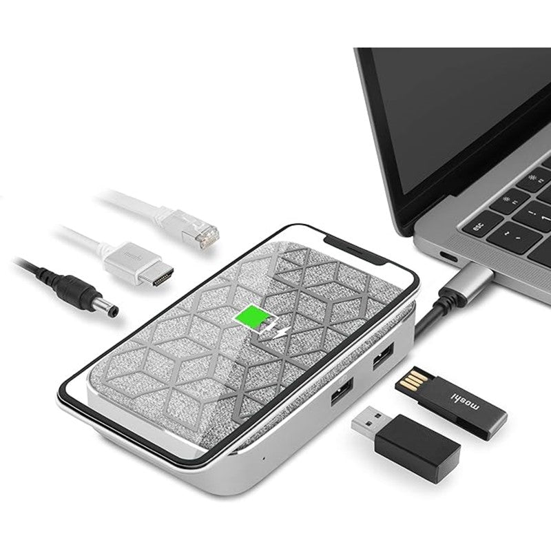 Moshi Symbus Q Compact USB C Dock with Wireless Charging
