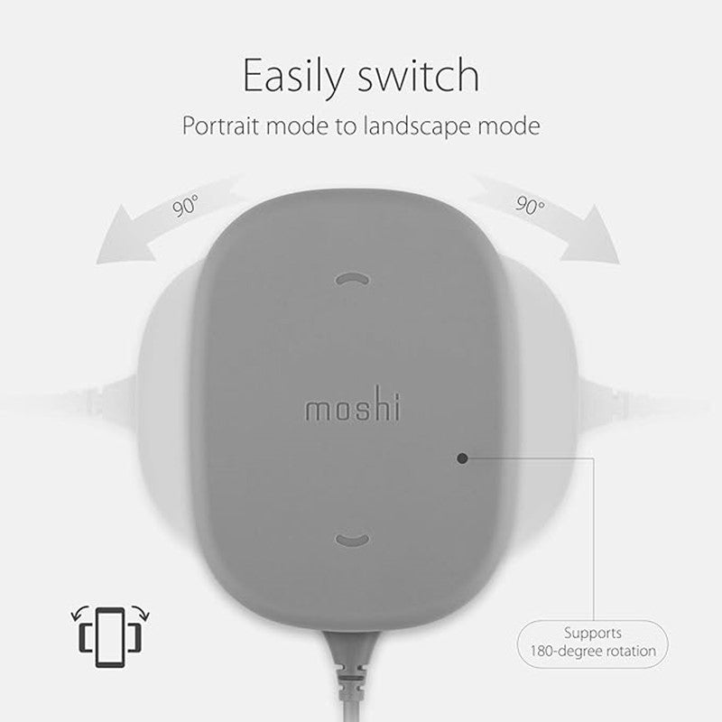 Moshi SnapTo Magnetic Wireless Charger - Gray