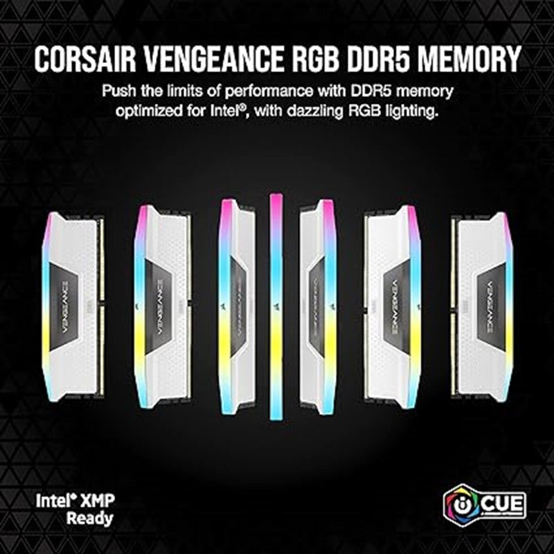 كورسير فينجينس RGB 6000 ميجاهرتز 32 جيجابايت (2x16 جيجابايت) أبيض C40 (DDR5)