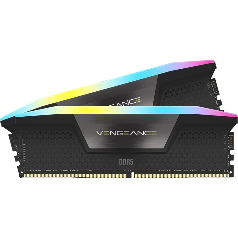 كورسير ذاكرة RAM DDR5 RGB 64جيجابايت (2x32GB) 5600MHz CL36 انتل XMP iCUE من فينجانس - اسود