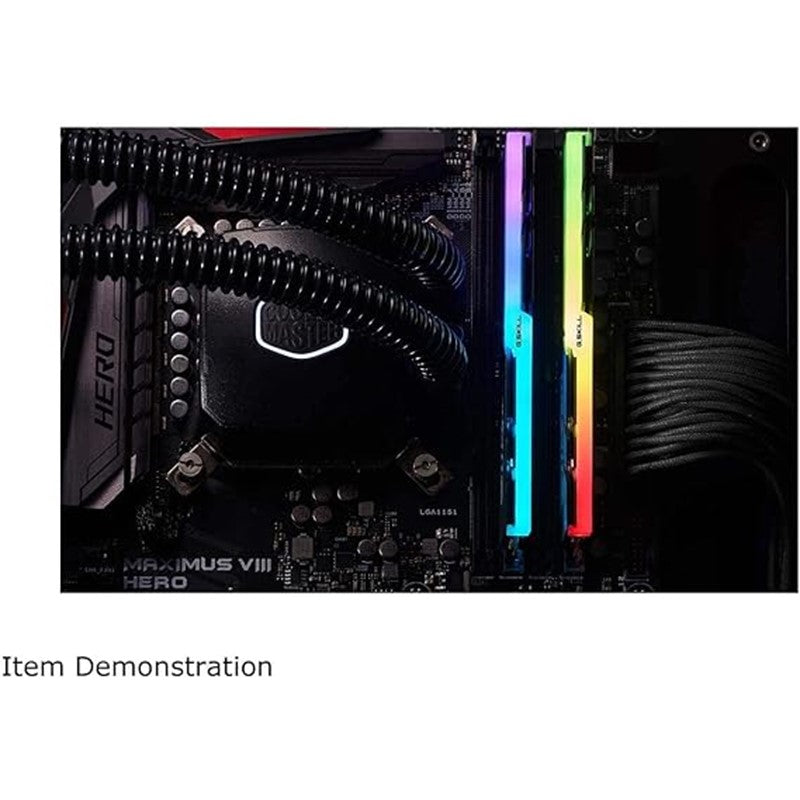G.سكيل ذاكرة كمبيوتر مكتبي ترايدنت Z RGB (انتل XMP) DDR4 RAM 64جيجابايت(2x8GB) 3600MT/s CL18-22-22-42 1.35 فولت ذاكرة كمبيوتر مكتبي