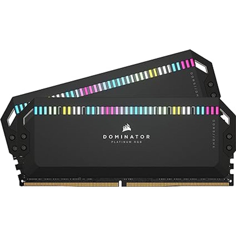 كورسير ذاكرة كمبيوتر دوميناتور بلاتينيوم RGB DDR5 RAM جيجابايت 32 (2x16GB) 5600MHz - اسود