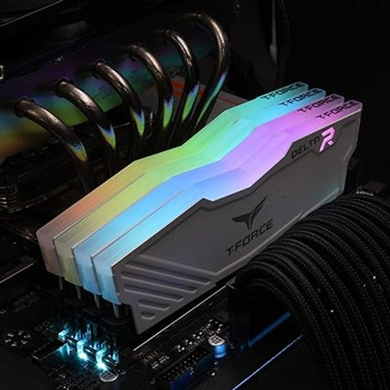 تيم جروب وحدة ذاكرة RAM تي فورس دلتا RGB DDR4جيجابايت 64 (2x16GB) 3200MHz (PC4-25600) CL16 للكمبيوتر المكتبي