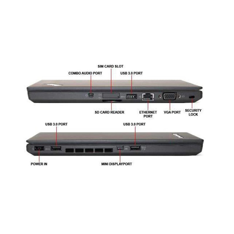 Renewed - Lenovo ThinkPad-T450 Core i5-5th Gen 8 GB 256 GB SSD 14