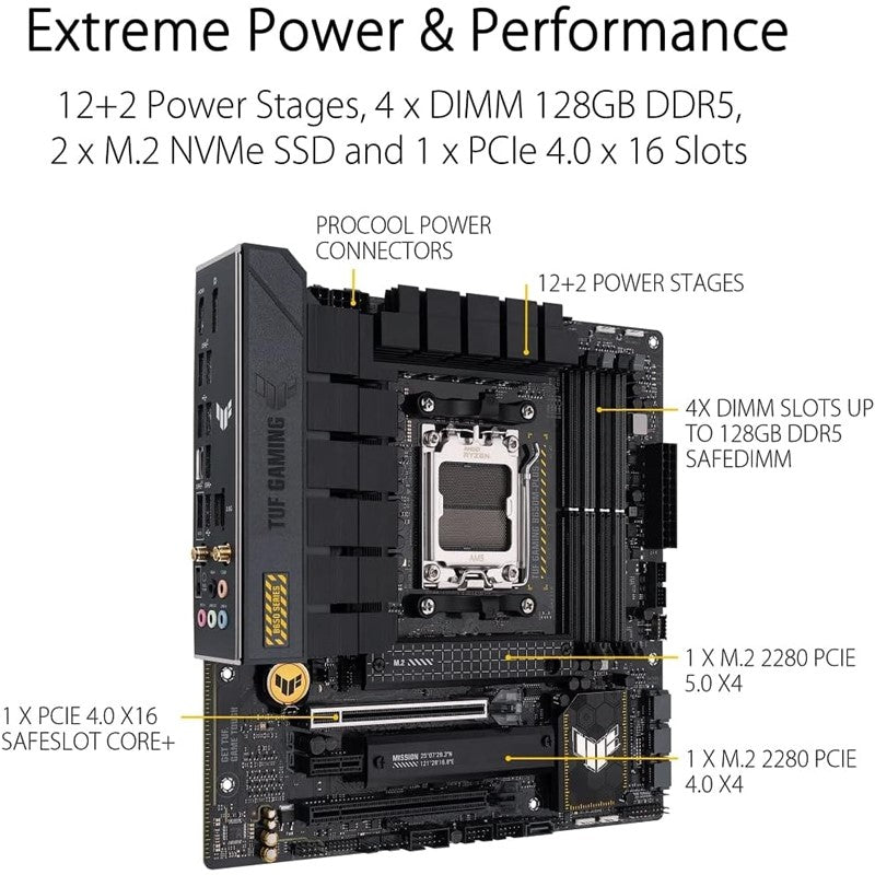 Asus TUF Gaming B650M Plus Wifi DDR5 AMD AM5 MotherBoard