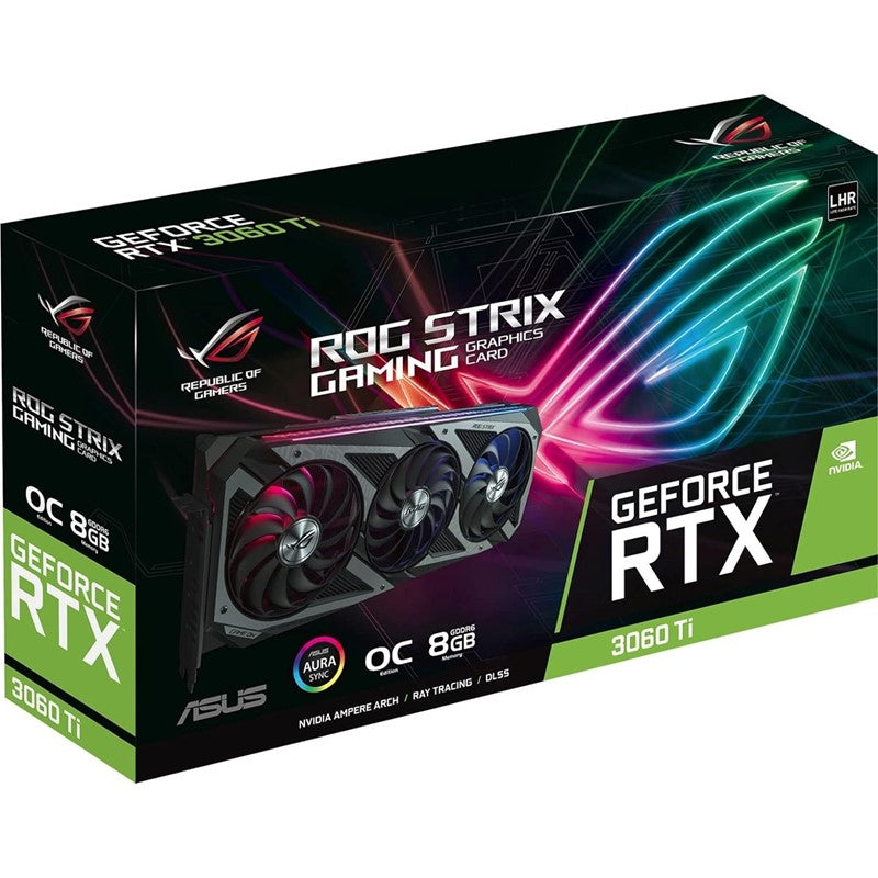Asus ROG STRIX Nvidia GeForce RTX 3060 Ti V2 OC Edition 8GB GDDR6 LHR